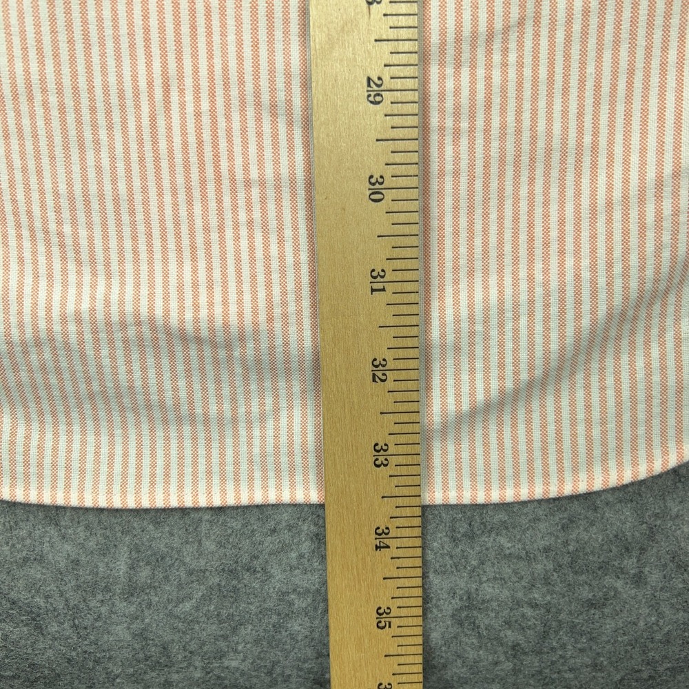 Ralph Lauren Shirt Men 16.5 35 Orange Striped Flesh Pony Long Sleeve Button Down - Picture 10 of 11